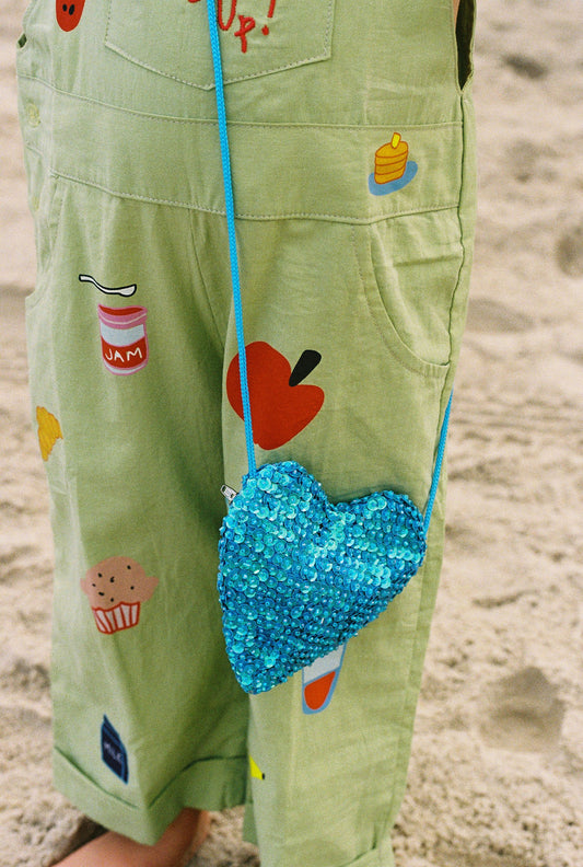Mini Sequin Heart Sling Bag