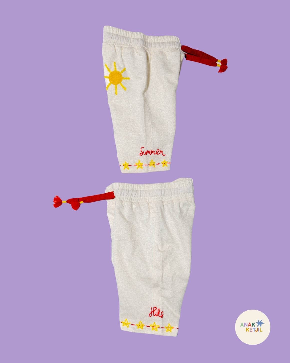 Wide Leg Trackpants in Vanilla