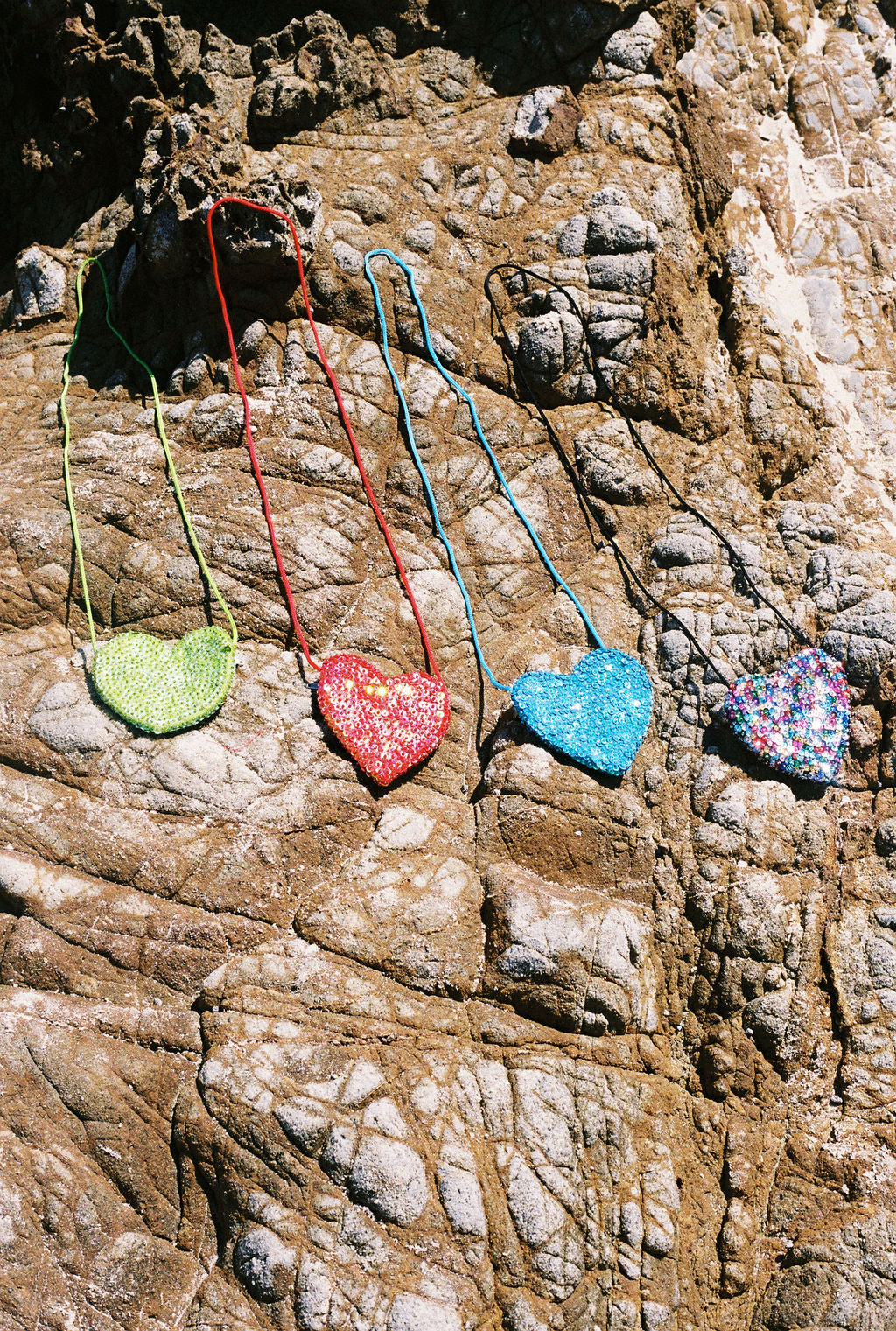 Mini Sequin Heart Sling Bag