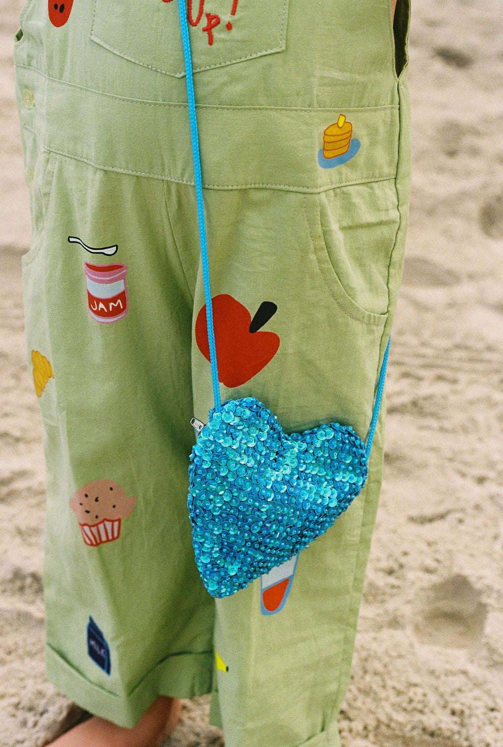 Mini Sequin Heart Sling Bag