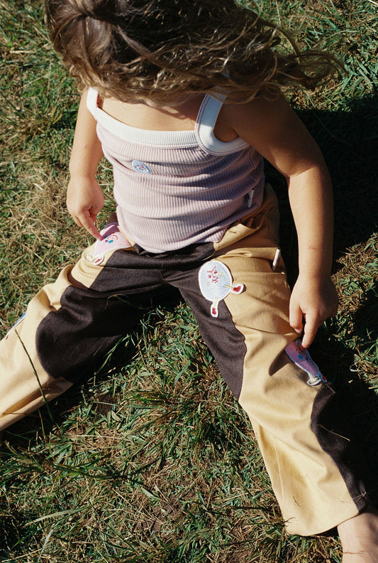 Two Toned Straight Leg Pants