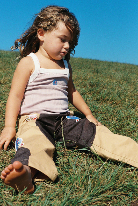 Two Toned Straight Leg Pants