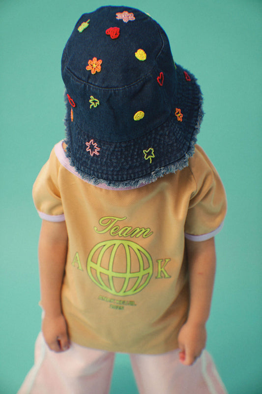 Raw Hem Denim Bucket Hat | ONE SIZE