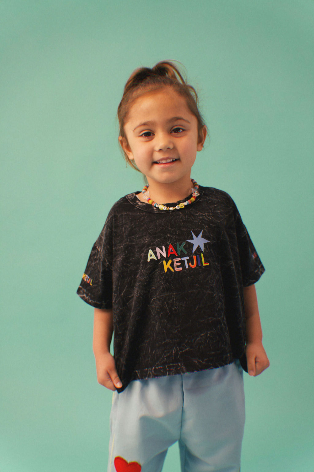 Washed Black Tee | Kids