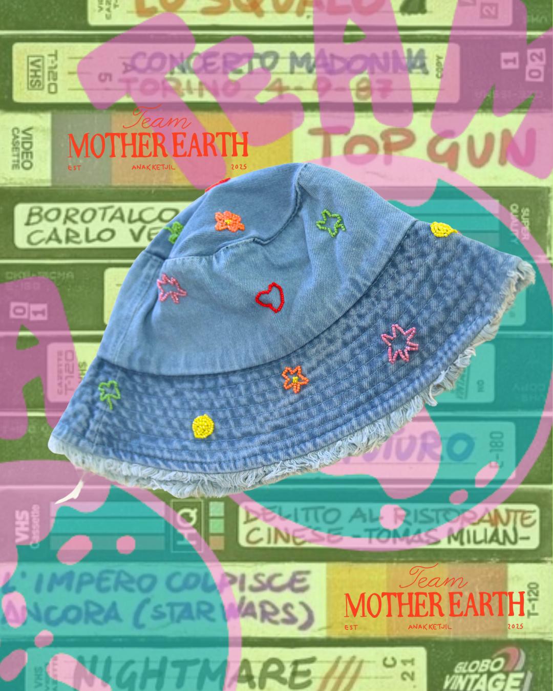 Raw Hem Denim Bucket Hat | ONE SIZE