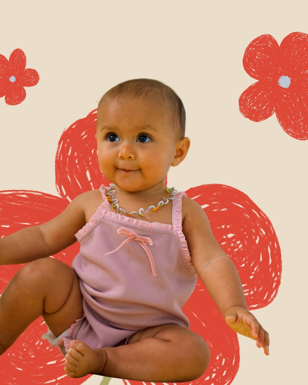 Anak Ketjil Signature Singlet Bodysuit with Frills